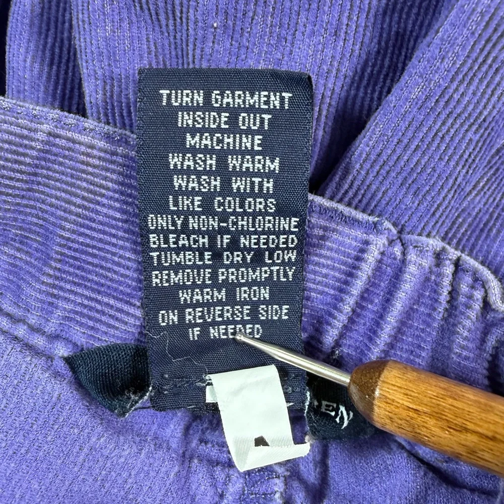 RALPH LAUREN Girls Corduroy Mini‎ Skort 4/4T Purple Pleated Pony Logo Preppy Y2K